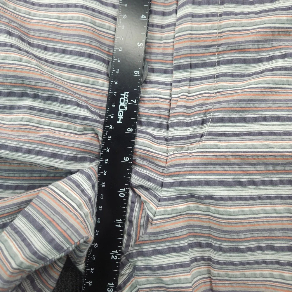 Brooks Brothers Bermuda Short Mens 44 Multi Stripe Blue Orange Cotton Seersucker